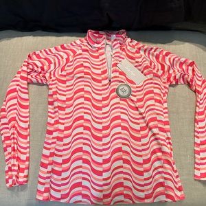 Lady Hagen HydroDri Top - Rash Guard - Small in pink wave
